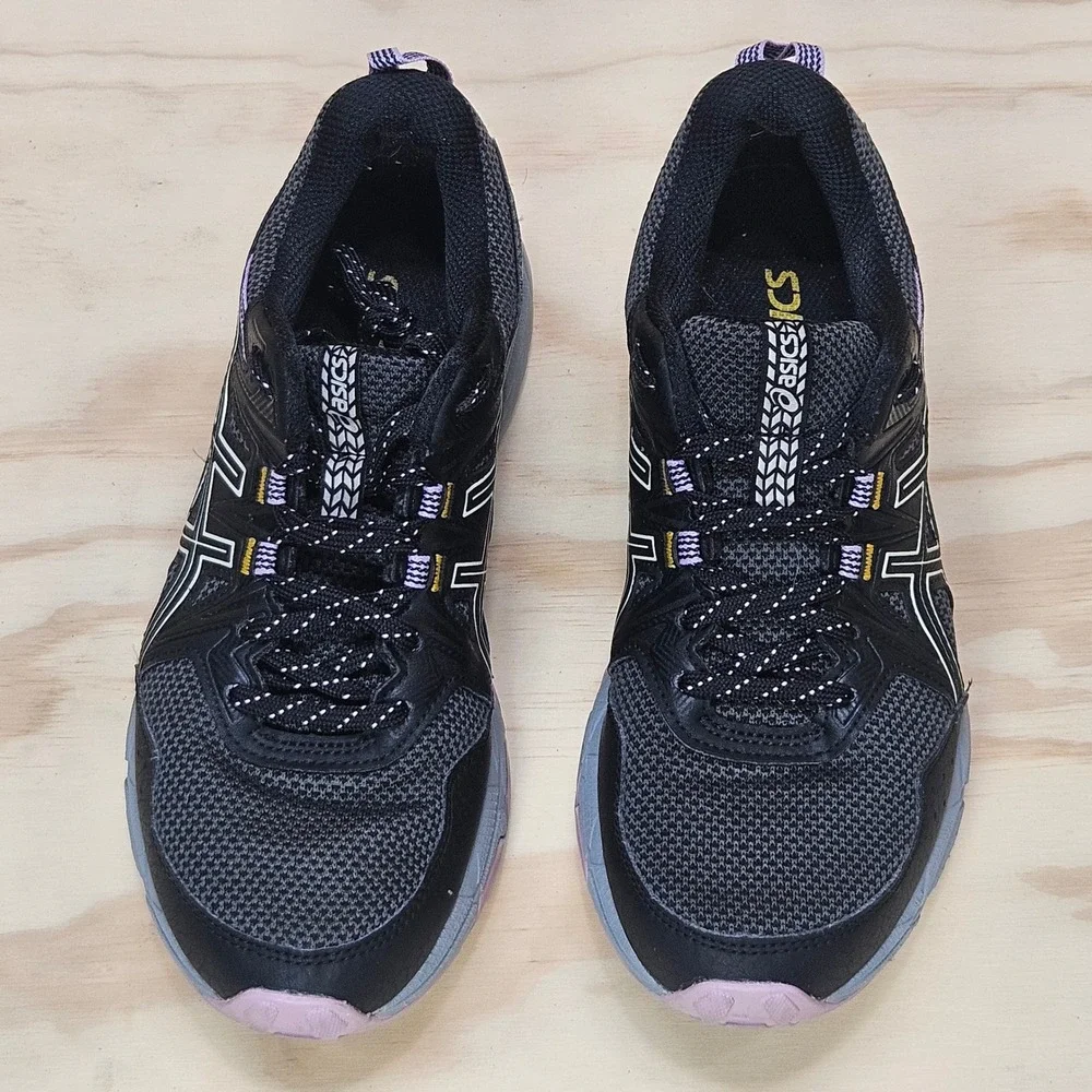 ASICS Gel-Venture 8 Womens Trail Running Shoes Black Purple 1012A708 Size 7.5